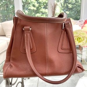 Brown leather Tignanello purse